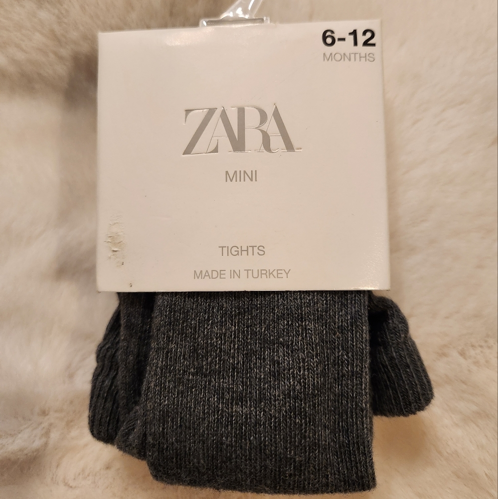 Zara Mini Tights Grey 6-12 months New With Tag